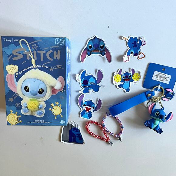 MINISO Stitch Eat Something Before Sleep Box + Keychain, bracelets & stickers - Picture 11 of 14